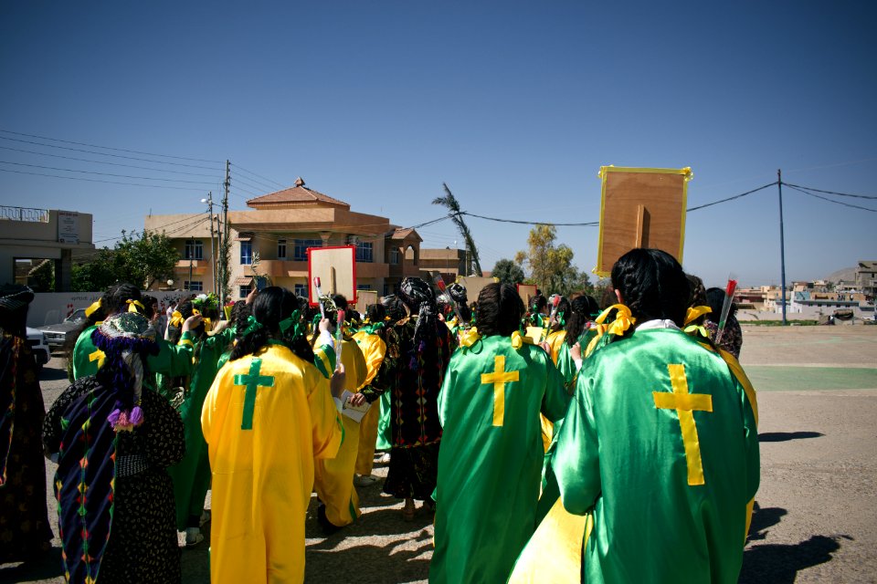 Views of the Palm Sunday festival and parade in 2018 in alQosh, a Chaldean Catholic town 14