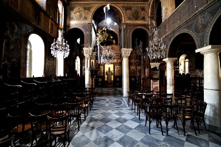 View of the Byzantine Church of Saint Nicholas Rangavas on 16 October 2018