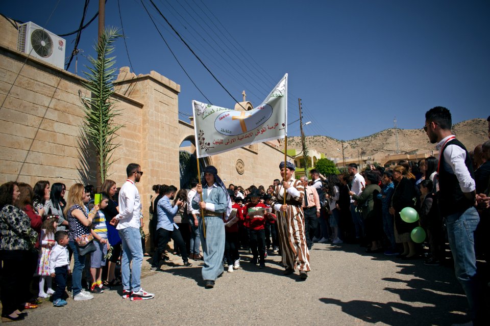 Views of the Palm Sunday festival and parade in 2018 in alQosh, a Chaldean Catholic town 02
