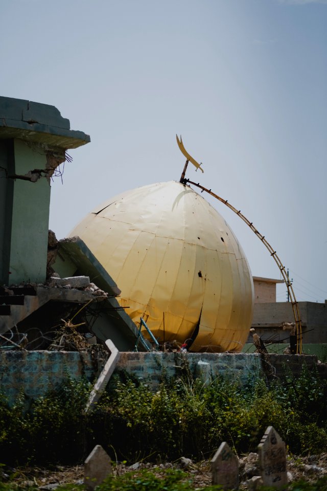 Views of the Shia shrine of Zakr Al-Deen in Shingal in April of 2019, following its destruction by the Islamic State 17