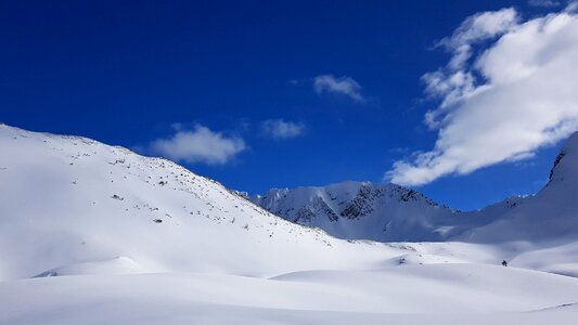 Panorama cold snow landscape