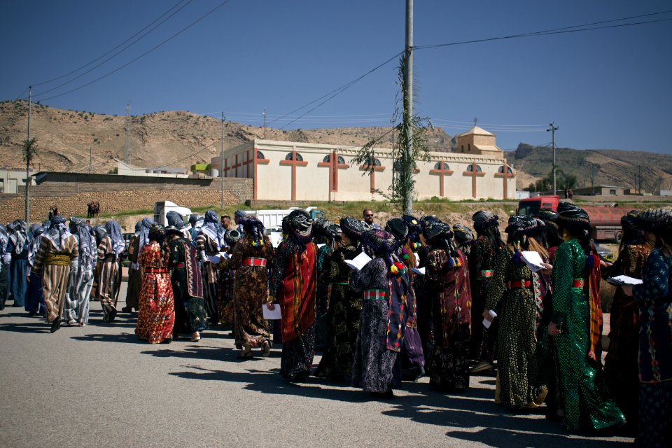 Views of the Palm Sunday festival and parade in 2018 in alQosh, a Chaldean Catholic town 28
