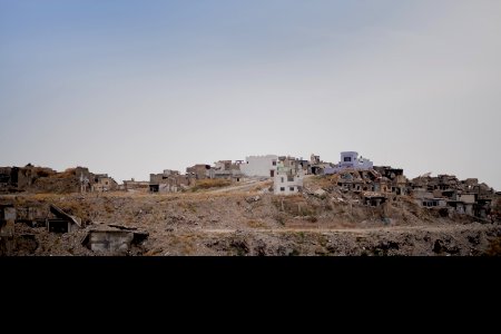 Views of the old city of Mosul along the river Tiger, in summer of 2019 after war with the Islamic State 03