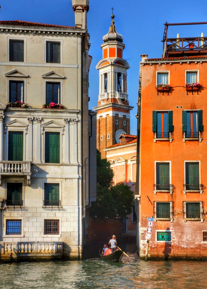 Tourists canal architecture