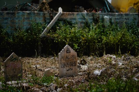 Views of the Shia shrine of Zakr Al-Deen in Shingal in April of 2019, following its destruction by the Islamic State 11