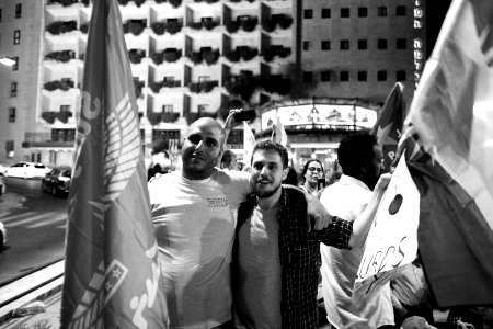 Views of the solidarity protest for Rojava organized by Kurdish Jews on October 12th 2019 in Jerusalem, Israel 03