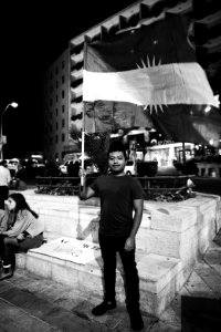 Views of the solidarity protest for Rojava organized by Kurdish Jews on October 12th 2019 in Jerusalem, Israel 44