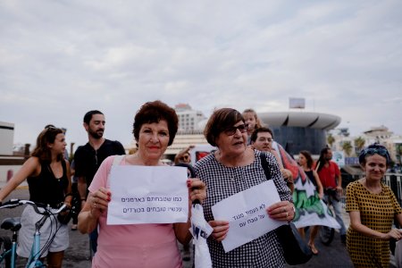 Views of the solidarity protest for Rojava organized by Kurdish Jews on October 15th 2019 in Tel Aviv, Israel 25