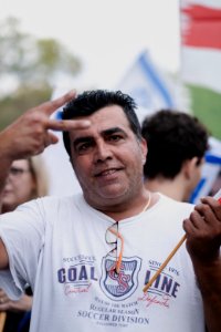 Views of the solidarity protest for Rojava organized by Kurdish Jews on October 15th, 2019 in Tel Aviv, Israel 28