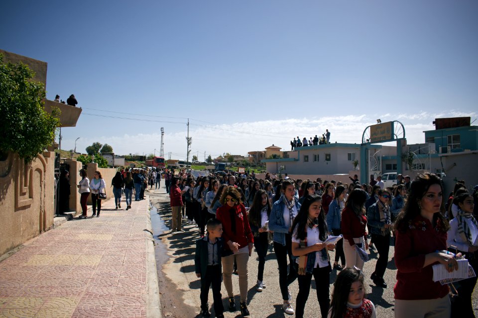 Views of the Palm Sunday festival and parade in 2018 in alQosh, a Chaldean Catholic town 36