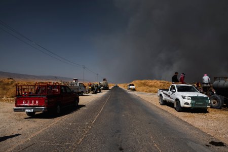 Views of the field fires in summer of 2019 that were sweeping across Sinjar (Shingal) 18