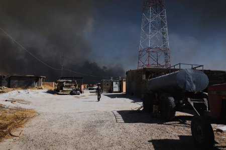 Views of the field fires in summer of 2019 that were sweeping across Sinjar (Shingal) 06