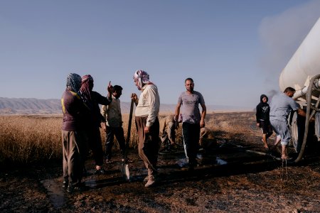 Views of the field fires in summer of 2019 that were sweeping across Sinjar (Shingal) 45