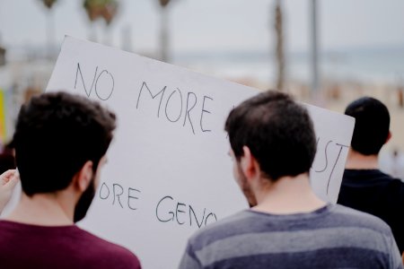 Views of the solidarity protest for Rojava organized by Kurdish Jews on October 15th of 2019 in Tel Aviv, Israel 23