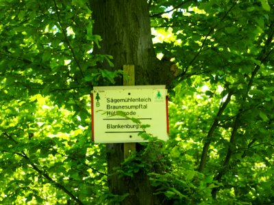 Wegweiser bei Blankenburg
