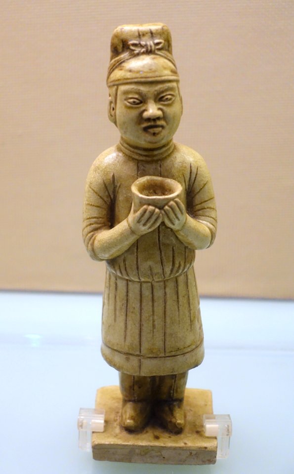 Waiter, China, from a tomb in Fuma, Wanzhou, Chongqing, Tang dynasty, 618-907 AD, green-glazed ceramic - Sichuan Provincial Museum - Chengdu, China - DSC04173