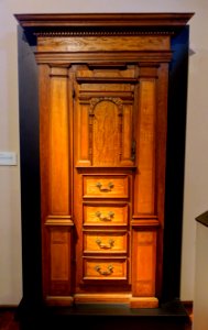Wardrobe door to a concealed toilet, c. 1600, ash and oak - Stadtmuseum Fembohaus - Nuremberg, Germany -DSC02148