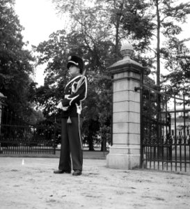 Wacht op paleis Soestdijk uniform marechausser, Bestanddeelnr 904-7255