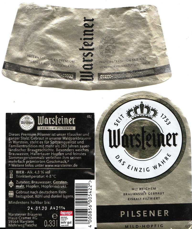 Warsteiner Brauerei - Warsteiner Pilsener