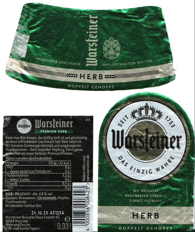 Warsteiner Brauerei Haus Cramer KG - Warsteiner Herb