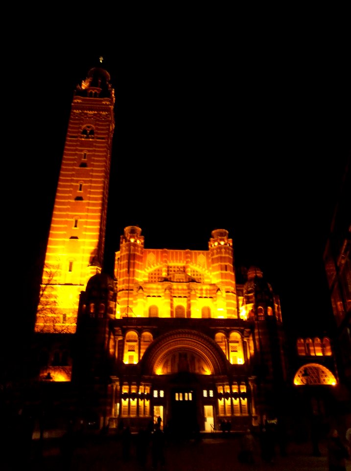 Westminster Cathedral at night