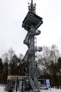 Wietkiekenberg observation tower with snow 2021-02-07