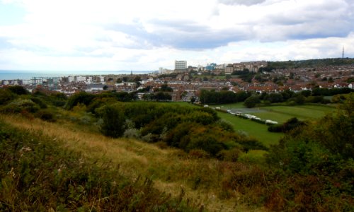 Westward view across Brighton from East Brighton Golf Club (August 2014) (1)