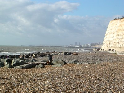 Westward view along Beach below Rottingdean Cliffs (March 2007)