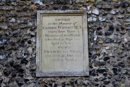 Wall tablet St Mary's Santon Downham