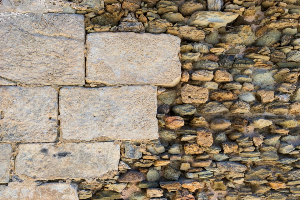 Wall structure Bourtzi castle Karystos Euboea Greece