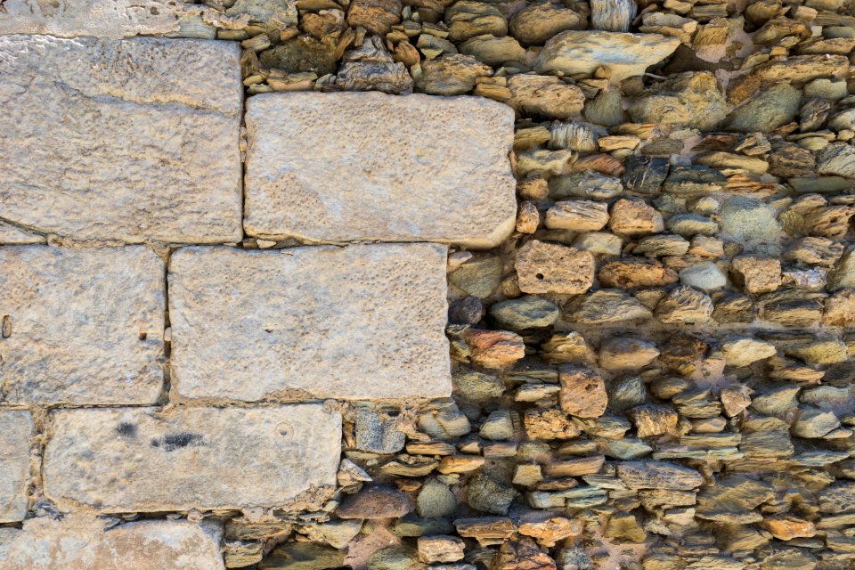 Wall structure Bourtzi castle Karystos Euboea Greece photo