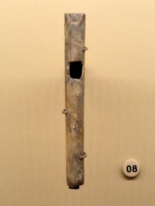Whistle, 1000 BC - 900 AD, late prehistoric Fremont, Stansbury II, Utah, bird bone - Natural History Museum of Utah - DSC07283