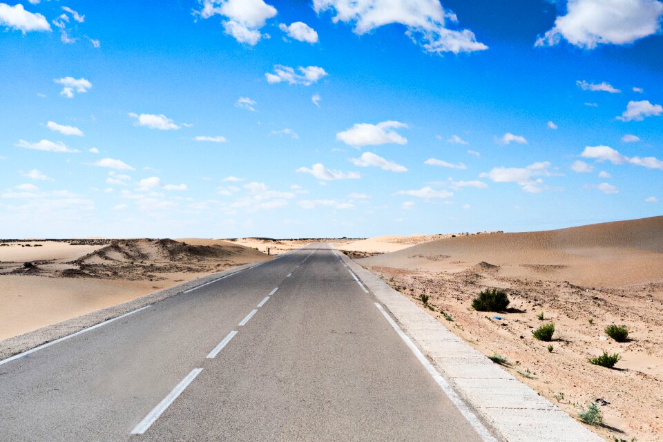 Road travel desert