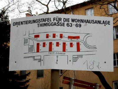 Wien Thimiggasse 63-69 Orientierungstafel