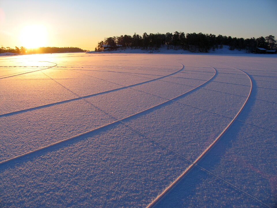 Ice sunset outdoors