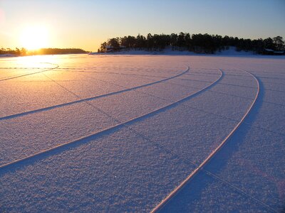 Ice sunset outdoors photo