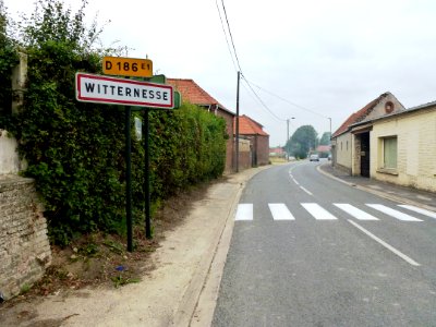 Witternesse (Pas-de-Calais) city limit sign