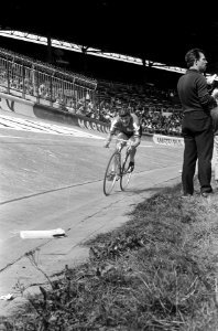 WK Wielrennen, series achtervolging amateurs. De Deen Mogens Frey in aktie, Bestanddeelnr 920-6322