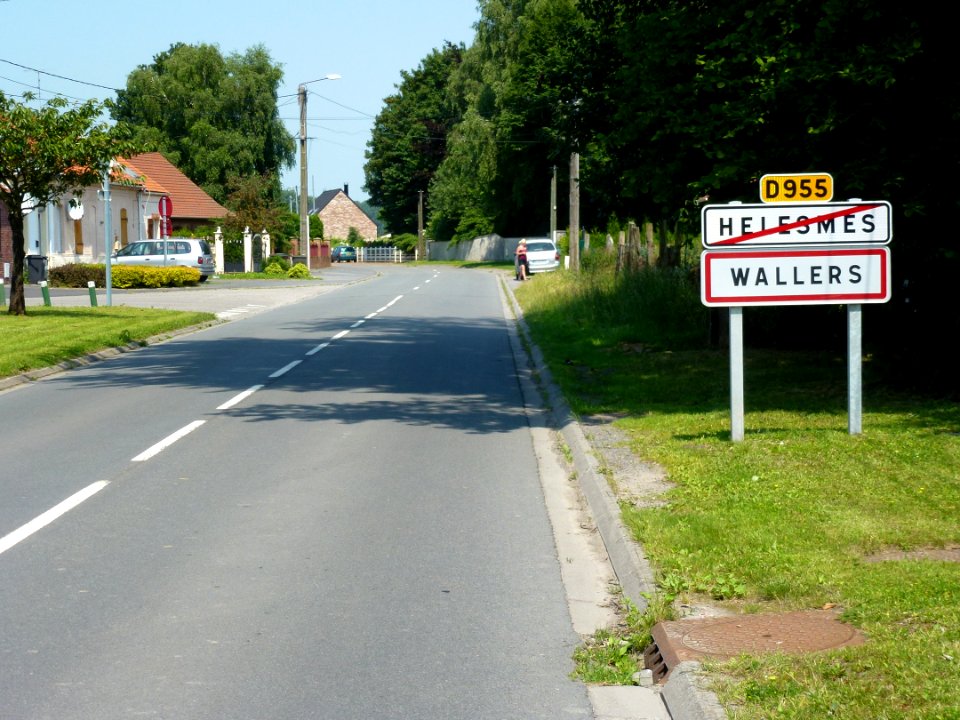 Wallers (Nord, Fr) city limit sign