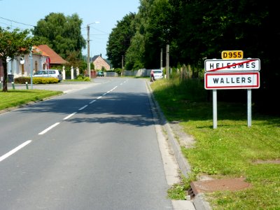 Wallers (Nord, Fr) city limit sign