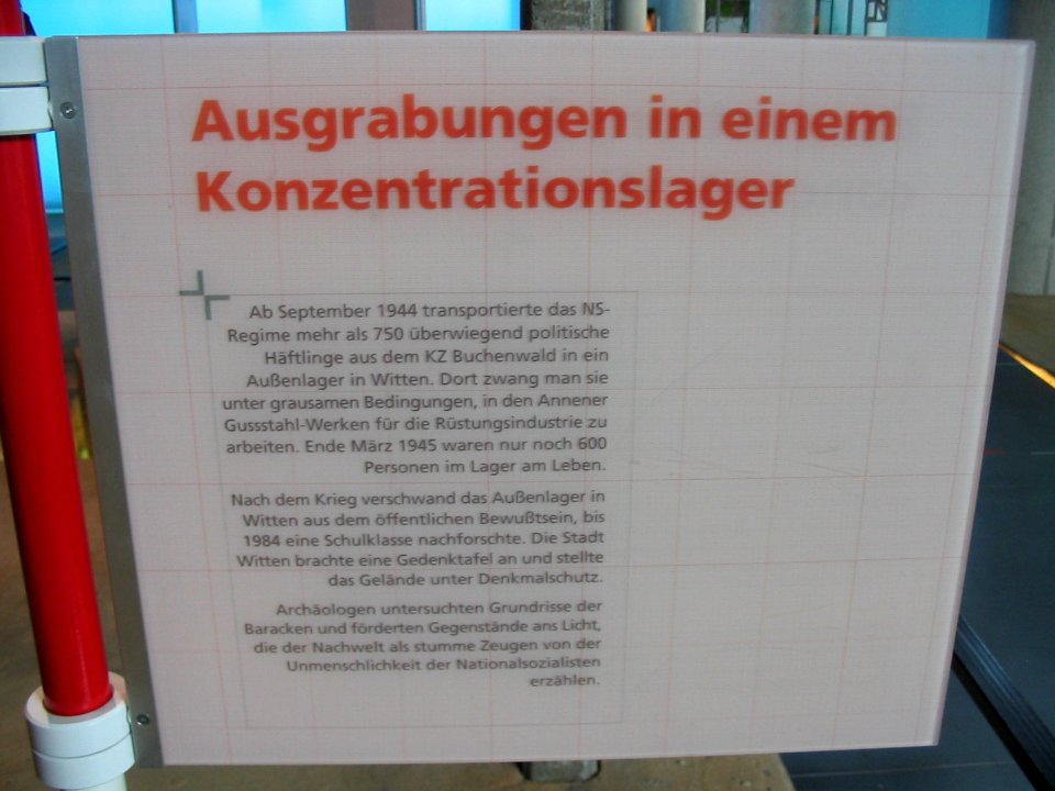 Witten KZ-Aussenlager Informationstafel LWL-Museum