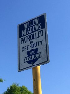 WillowMeadowsHoustonpatrolsign