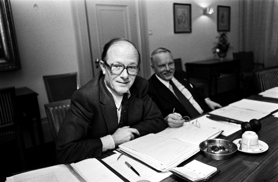 VVD-fractievergadering over nieuwe fractieleider Rietkerk (VVD-fractievoorzitte, Bestanddeelnr 929-4933