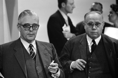 VVD-ers Geertsema (l) en Van Riel, Bestanddeelnr 924-5013