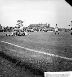 VVV tegen FC Grenchen (Zwitserland) 1-0 Intertoto Duel voor het doel, Bestanddeelnr 912-7620