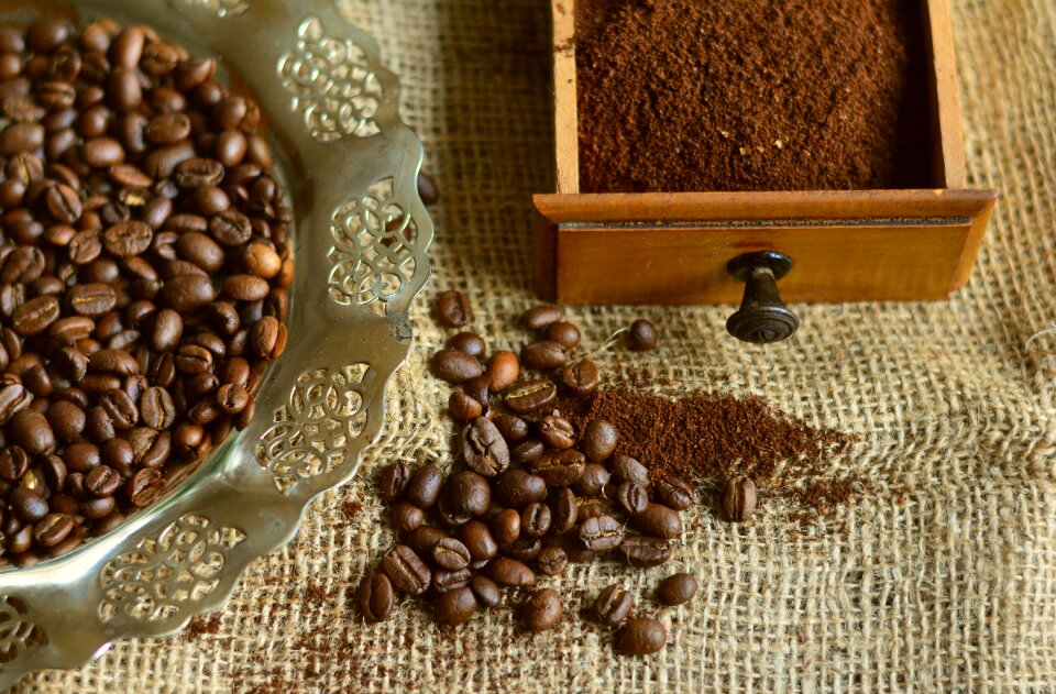 Caffeine ground ground coffee