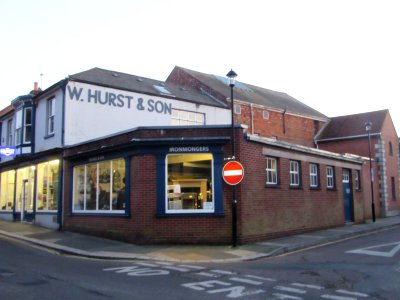 W. Hurst & Son (incorporating former Ebenezer Primitive Methodist Chapel), Holyrood Street, Newport, Isle of Wight (May 2016)