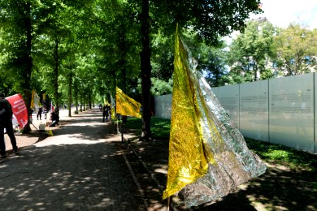 VVN-BdA protest at Sinti and Roma memorial 2020-06-06 11