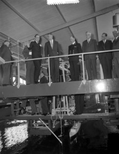 Wageningen opening Zeegangslaboratorium door Prins Bernhard, Bestanddeelnr 907-7350