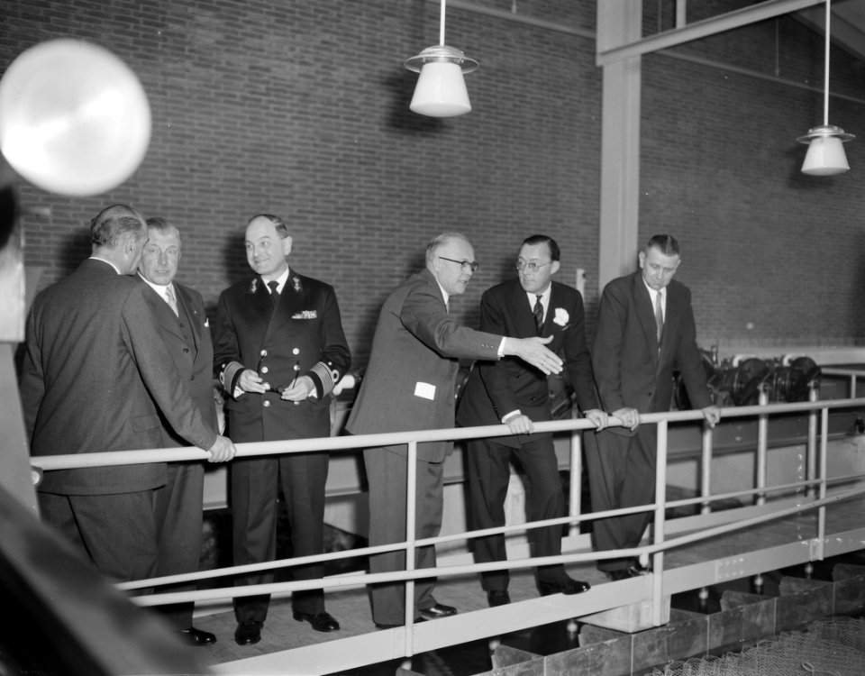 Wageningen opening Zeegangslaboratorium door Prins Bernhard, Bestanddeelnr 907-7349